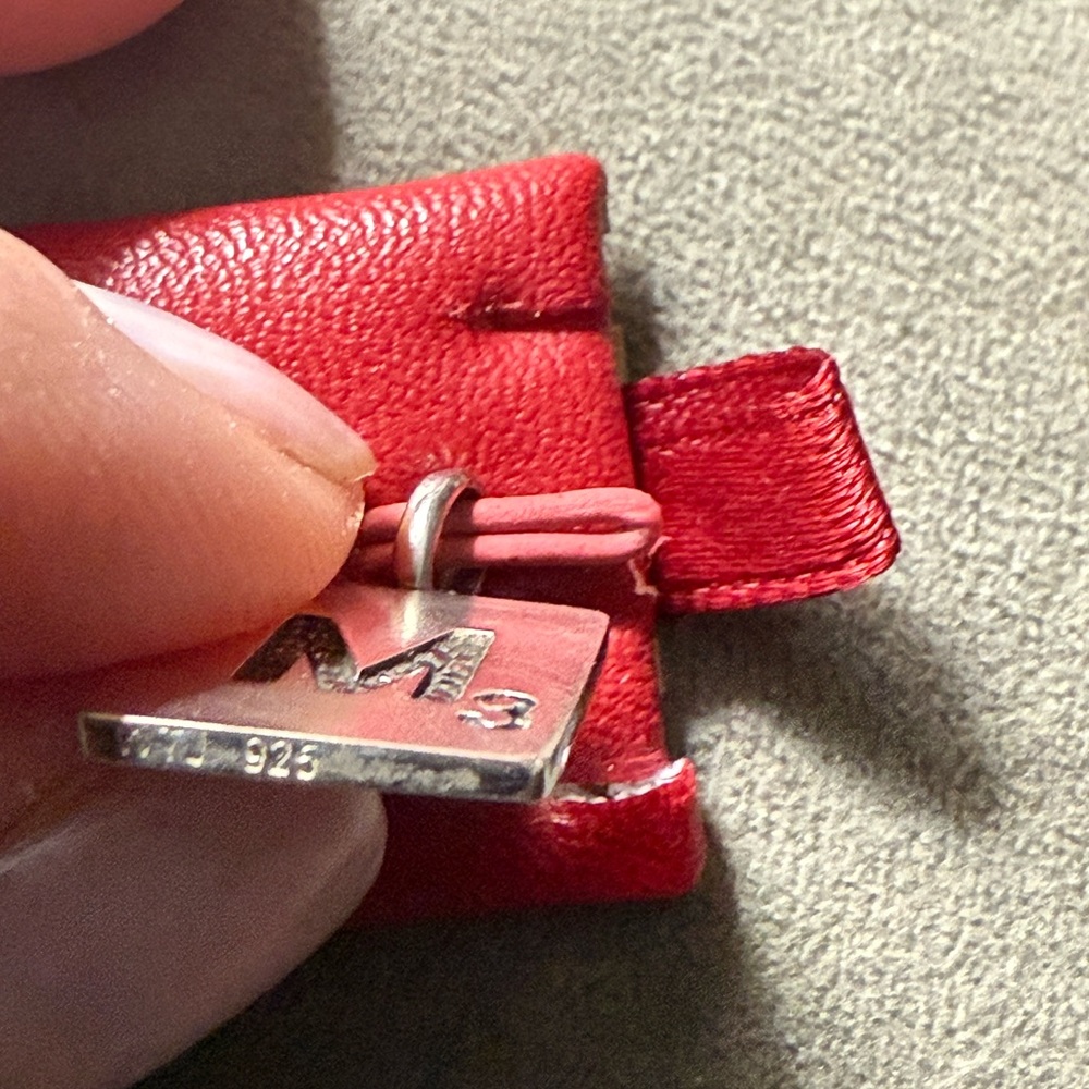 Sterling silver 925 Scrabble pendant black diamond M - Picture 4 of 4